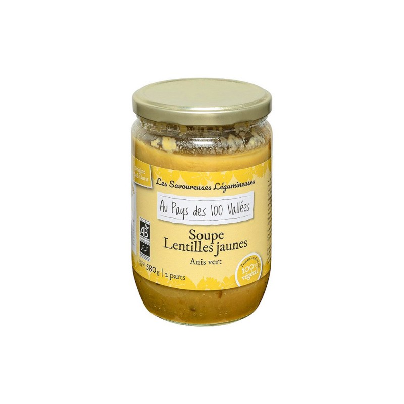 Soupe de lentilles jaunes à l'anis vert Soupe de lentilles jaunes à l'anis vert