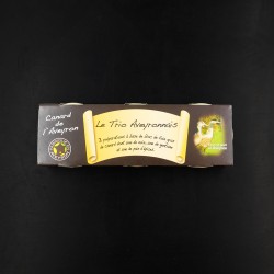 Trilogie de blocs de foie gras de canards élevés et gavés dans l'Aveyron