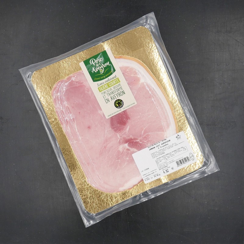 3 tranches de Jambon blanc Porc de l'Aveyron