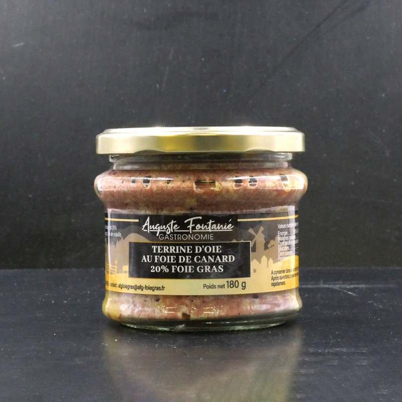 Terrine d'oie au foie de canard