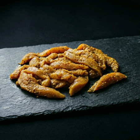 Émincé de poulet mariné