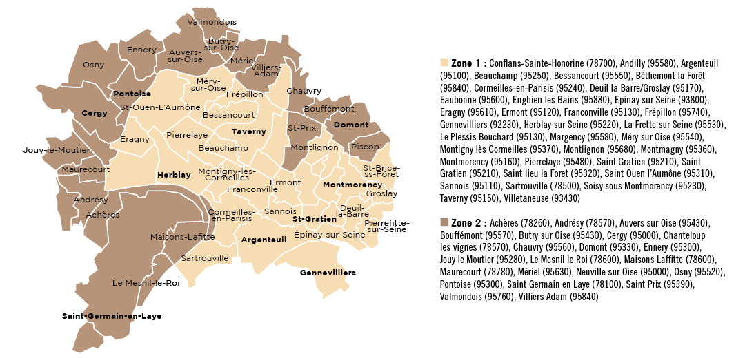 Zone de livraison d'Herblay