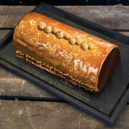 Bûche caramel et crème de marron