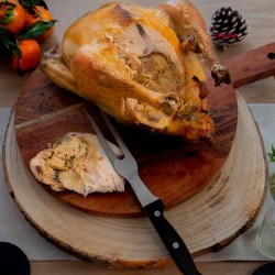 8Chapon fermier farci au foie gras