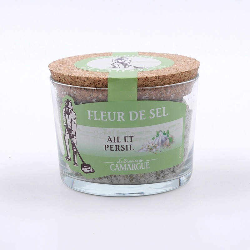 Fleur de sel à l'ail & persil 130g Fleur de sel à l'ail & persil 130g