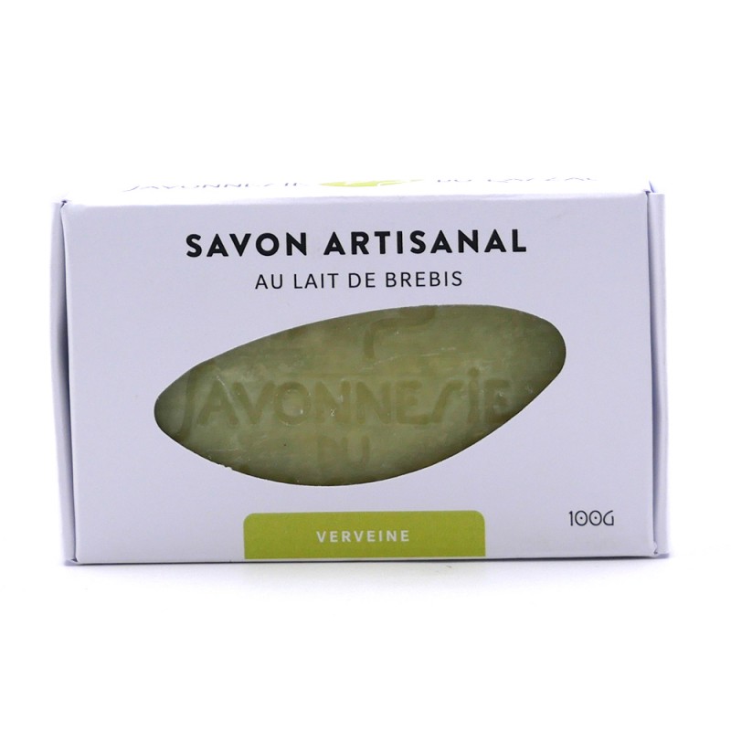 Savon du Larzac verveine au lait de brebis 100g Savon du Larzac verveine au lait de brebis 100g