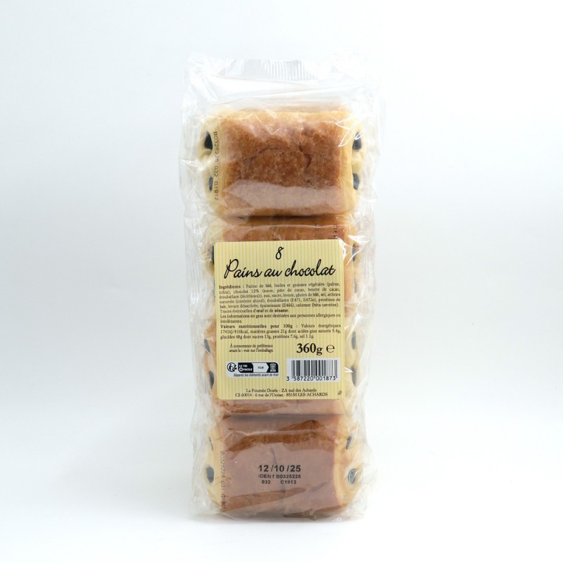 8 pains au chocolat (chocolatines)