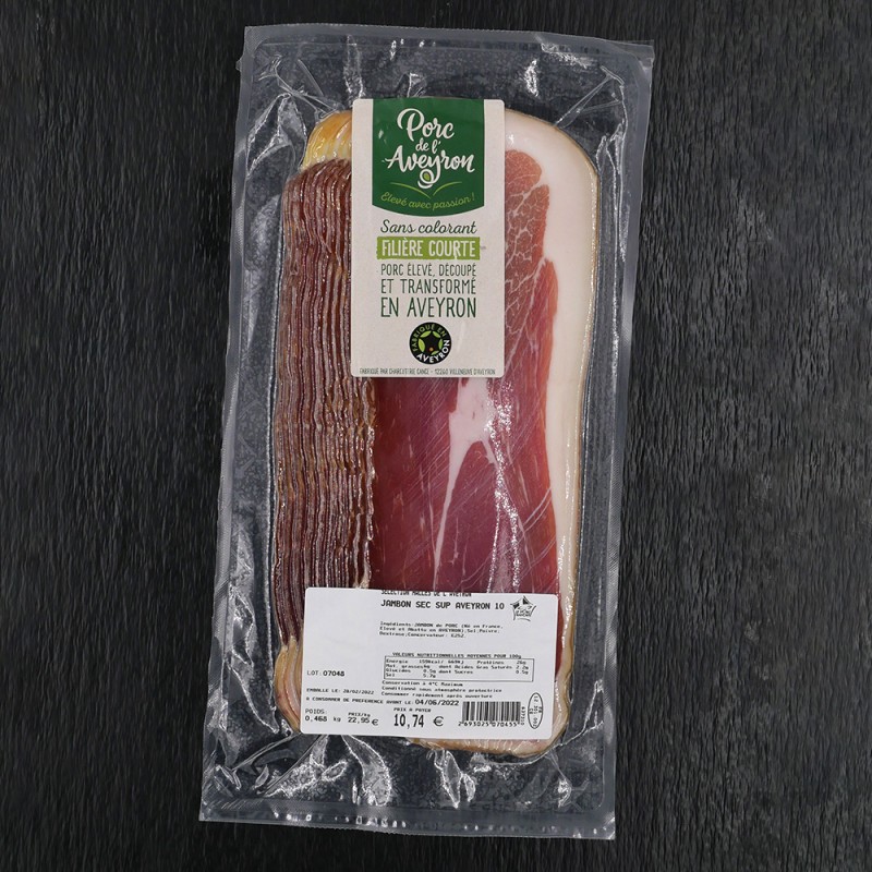Jambon sec 10 tranches Jambon sec 10 tranches