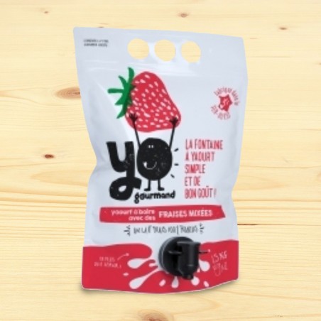 Fontaine à yaourt à la fraise