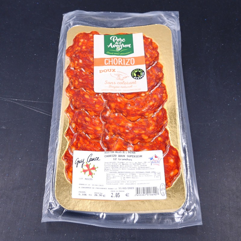 Chorizo tranché Chorizo tranché