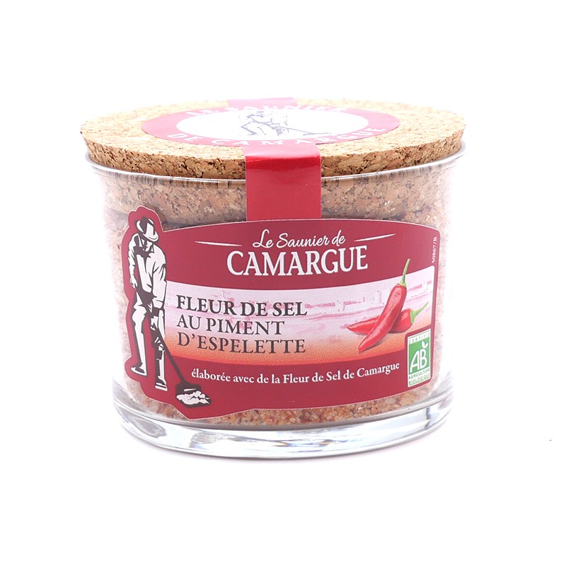Fleur de sel au piment Espelette 150g Fleur de sel au piment Espelette 150g