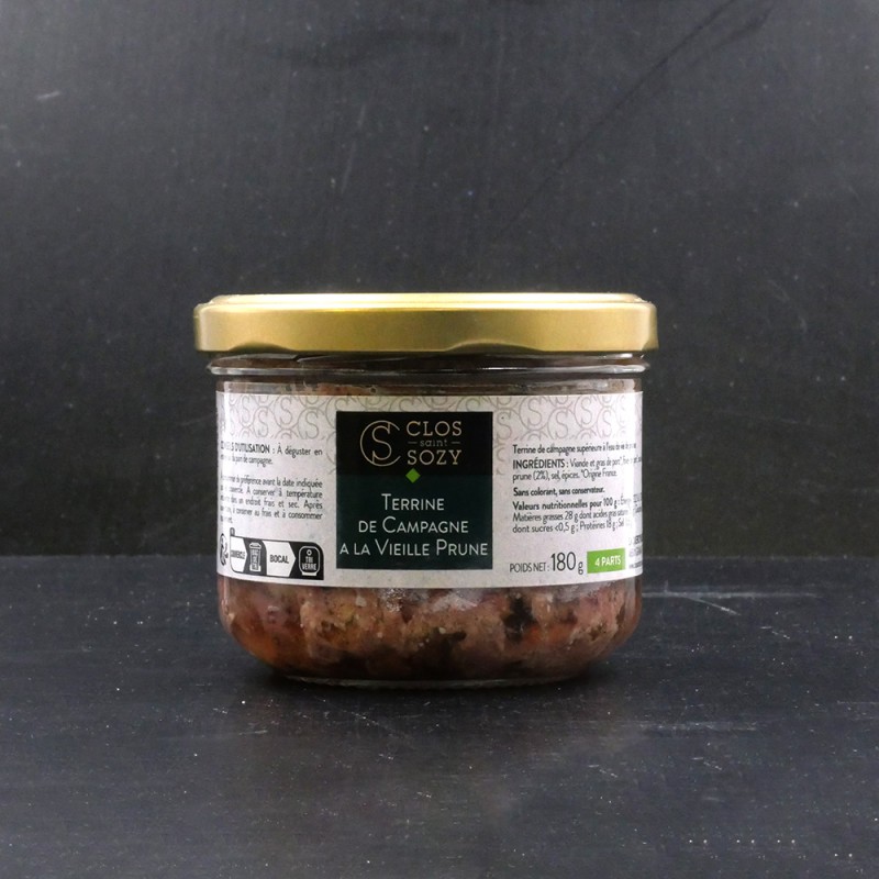 Terrine la Quercynoise à l’eau de vie de pruine 180g Terrine la Quercynoise à l’eau de vie de pruine 180g