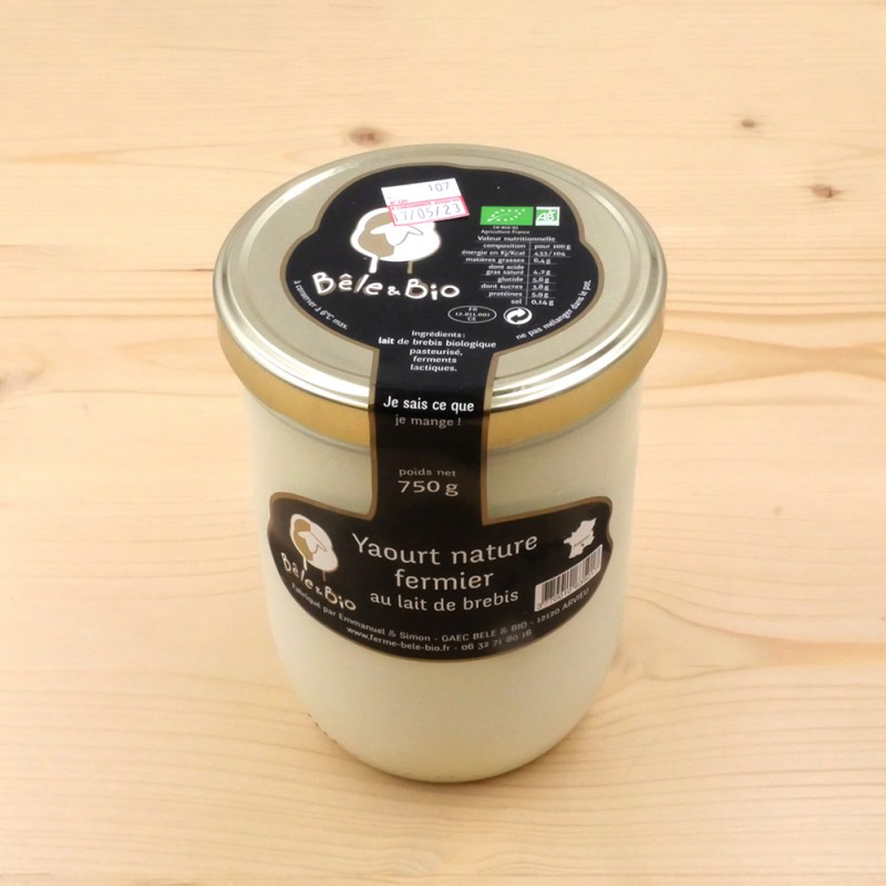 Yaourt brebis nature fermier 750g Yaourt brebis nature fermier 750g