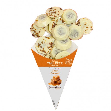 Chocolat blanc caramel cornet