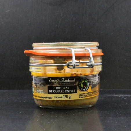 Terrine foie gras entier 120gr Canards élevés et gavés dans l‘Aveyron