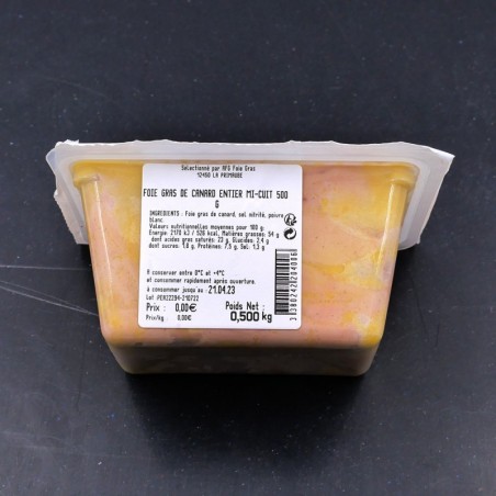 Foie gras canard mi-cuit 500g