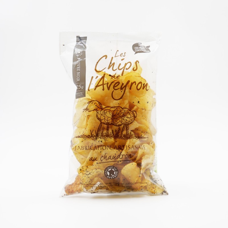 Chips de l'Aveyron au poivre noir
