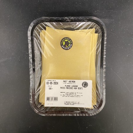 Lasagne fraîches en plaque